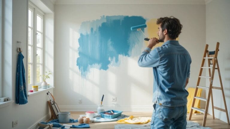 como pintar parede com rolo