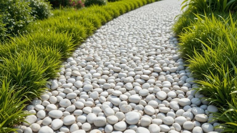 decorar jardim com pedra branca