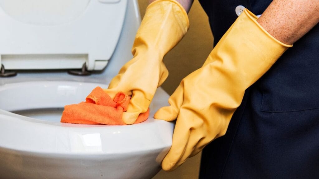 Como limpar vaso sanitário encardido?
