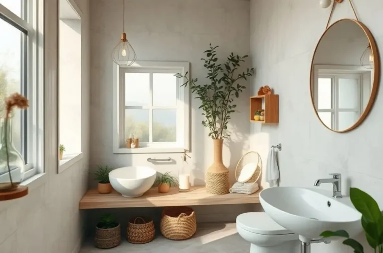 Banheiro ecológico com produtos sustentáveis