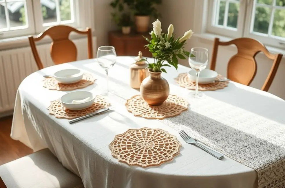 A Magia do Crochê na Decoração de Mesa