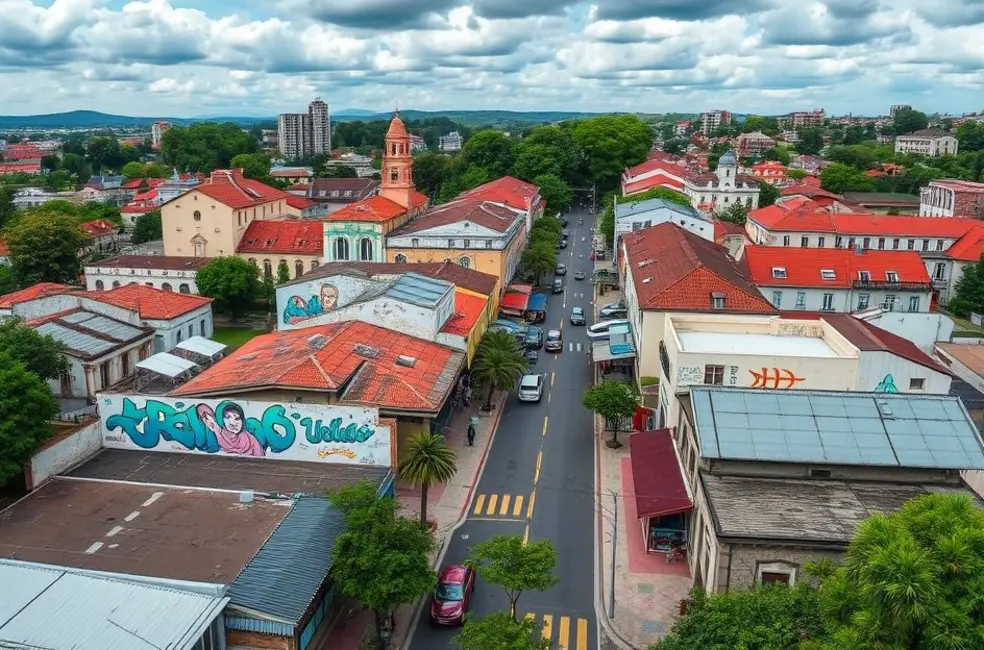 arte a céu aberto em Blumenau